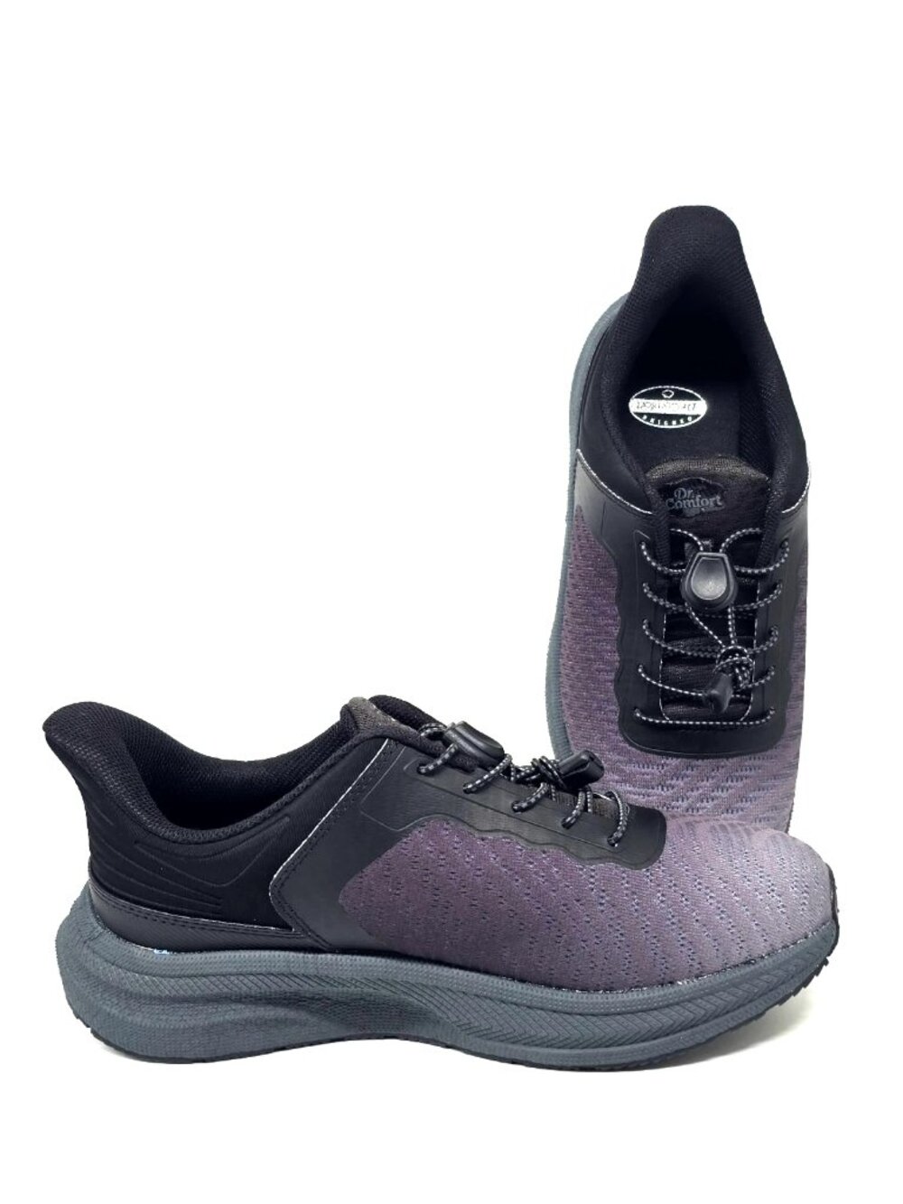 Dr. Comfort Joy Hands Free Gray Black Purple Sneakers Shoes Women's Size 9